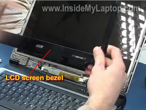 Remove LCD screen bezel