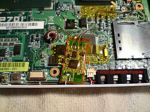 Adding internal Bluetooth Asus Eee 701