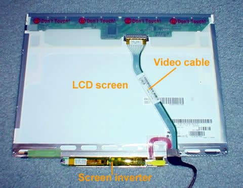 Dell Inspiron 600m LCD screen removed