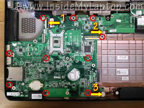 Disconnect motherboard