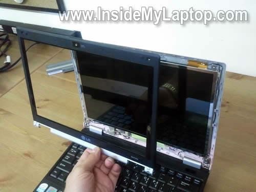 Screen bezel removed