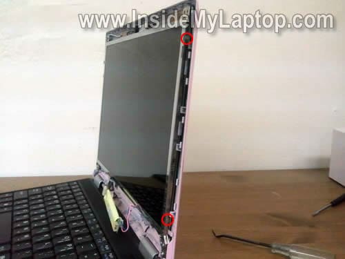 Remove screws from screen side