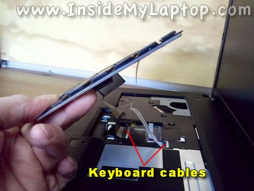 Keyboard cables connected