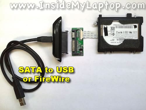 SATA to USB or FireWire cable