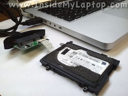 HDD connected to laptop