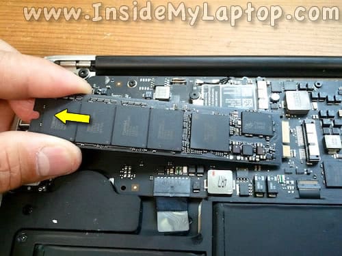 Pull SSD out of slot
