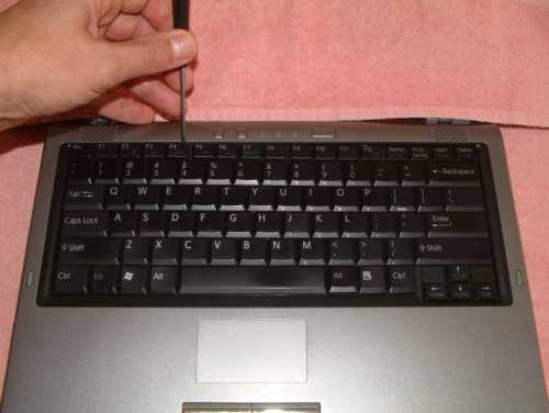Sony Vaio VGN-S150 keyboard removal