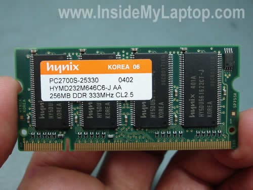 Remove original RAM memory module