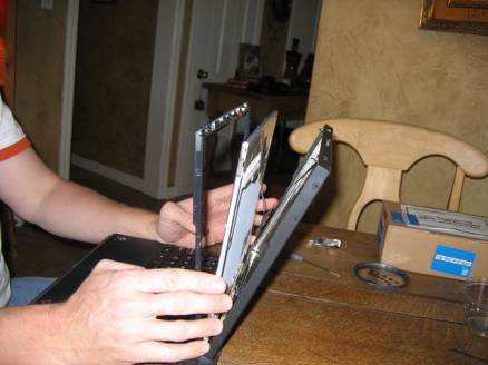 Clean laptop screen inside Clean laptop screen inside