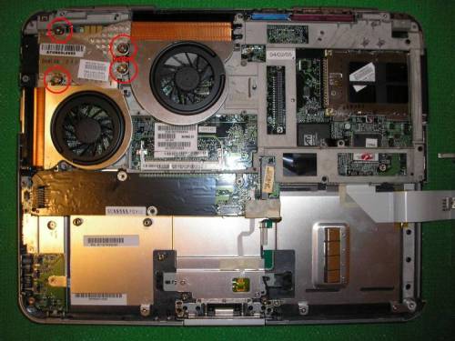 Compaq Presario R3000 base removal