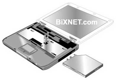 HP Compaq CD DVD drive removal