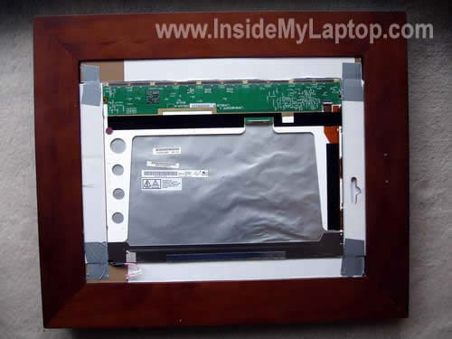 Secure LCD screen inside frame