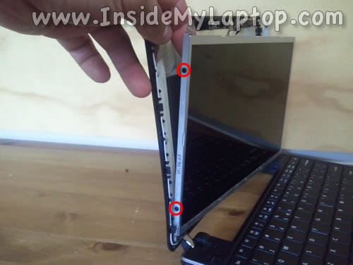 Remove screws from left side of screen