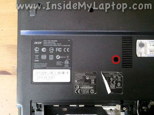 Remove optical drive screw