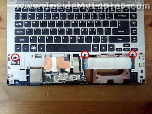 Remove keyboard screws