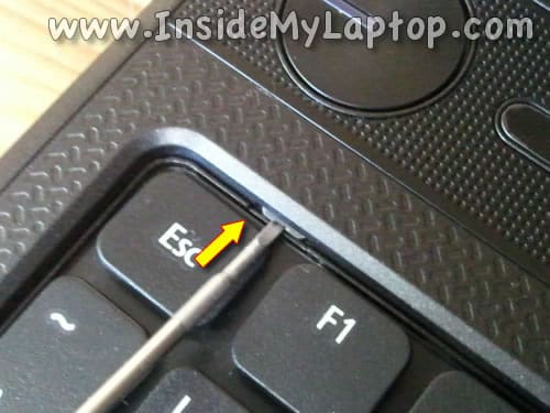 Push locking tab inside