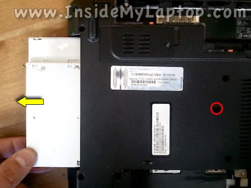 Remove optical drive