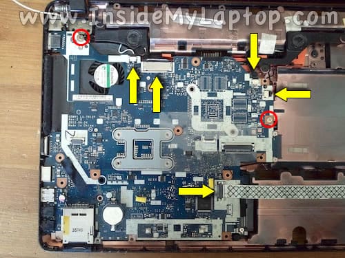 Disconnect motherboard