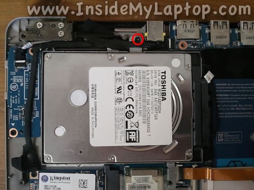 Remove hard drive screw