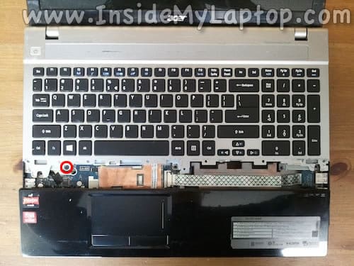 Remove keyboard screw