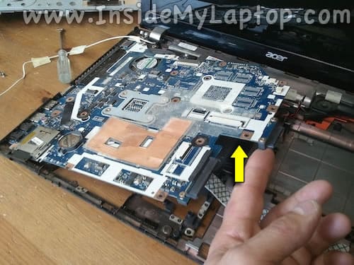 Lift up motherboard