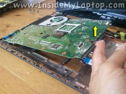 Lift up motherboard