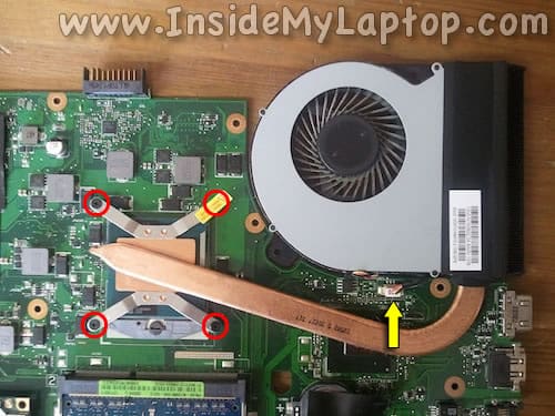 Remove cooling fan assembly