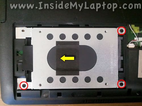 Remove screws from hard drive