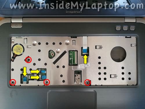 Remove top cover screws