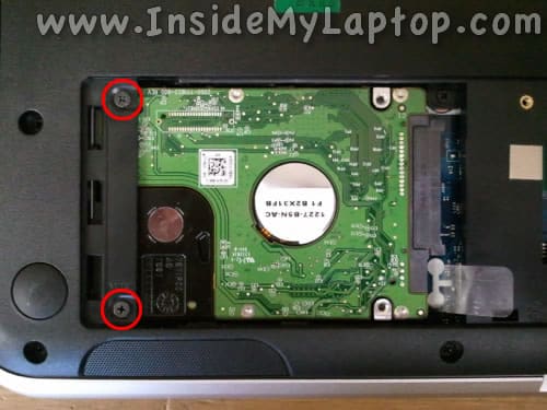 Remove screws from hard drive