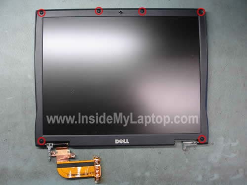 Remove screws from LCD bezel