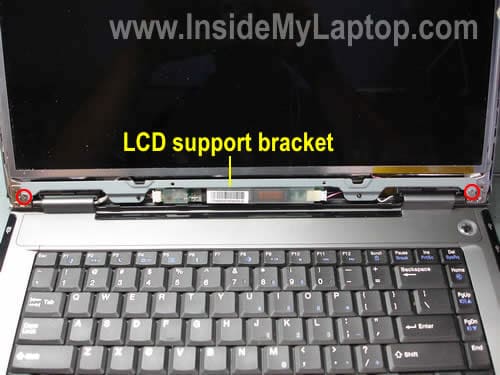 Remove LCD support bracket