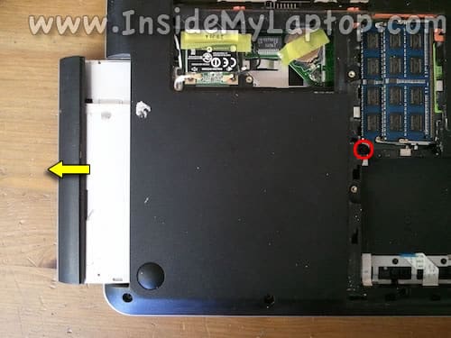 Remove optical drive