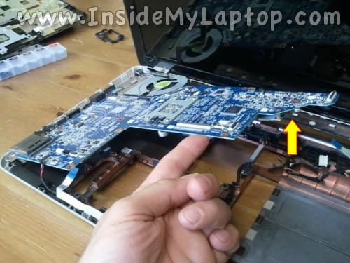 Lift up laptop motherboard