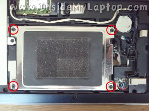 Remove screws from hard drive