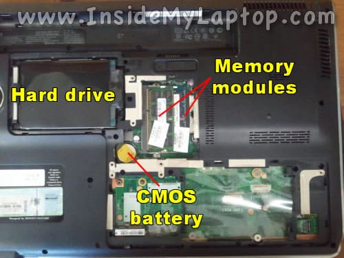 Access hard drive memory CMOS battery