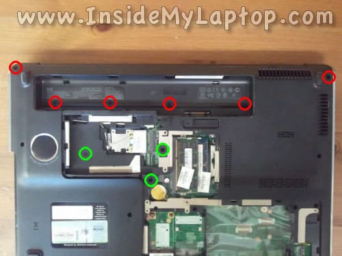Remove speaker cover and keyboard screws