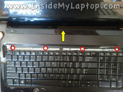 Remove keyboard screws