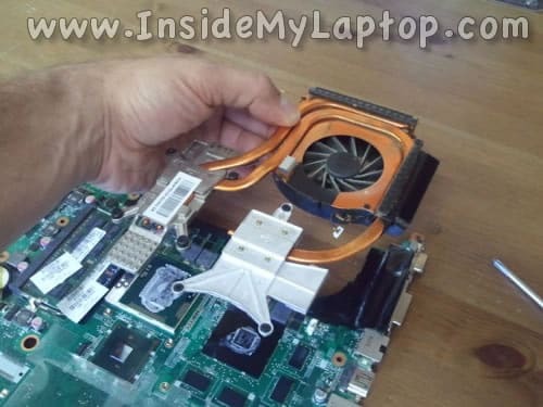 Remove cooling fan assembly