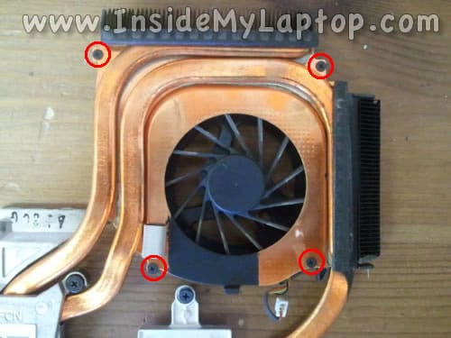 Remove screws securing cooling fan