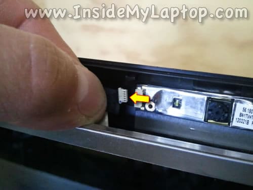Disconnect web camera cable