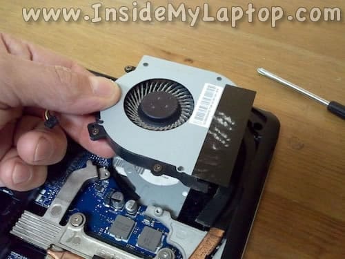 Remove cooling fan