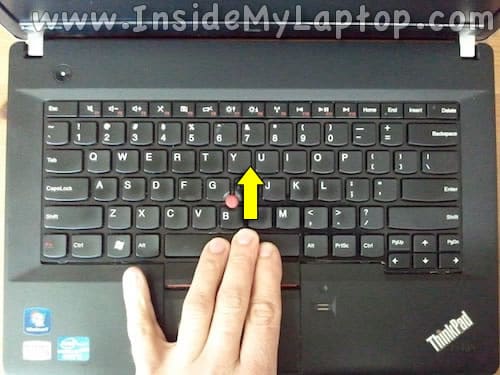 Slide keyboard towards display