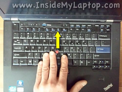 Slide keyboard towards screen