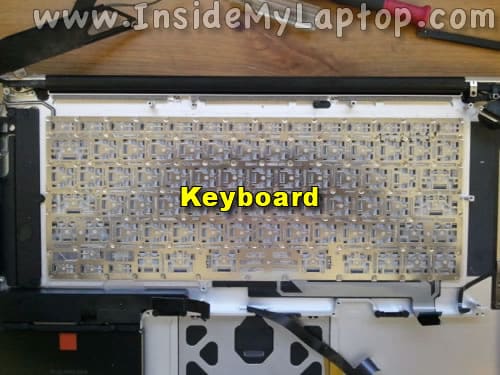 Remove screws from keyboard