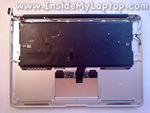 Top cover ready for keyboard replacement