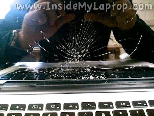 Cracked glass on MacBook Pro