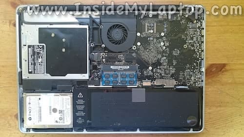 MacBook Pro bottom cover removed