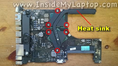 Remove heat sink screws