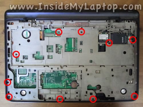 Remove top cover screws